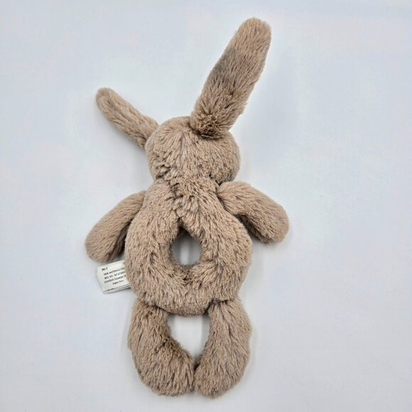 Jellycat Bashful Bunny Rabbit Plush Rattle Ring Grabber Lovey Baby Toy Read - Picture 4 of 9